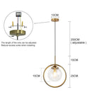 Axyaa Glass Ball LED Chandelier Pendant Lamp for Dining Room & Bedroom