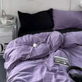 Axyaa Solid Purple Bedding Set - Soft Polyester Bed Linen Twin Queen Full Size