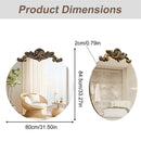 Axyaa Baroque Antique Round Mirror Wall Decor - 24/28/32/36 inch