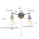 Axyaa 2-Head LED Wall Sconce Industrial Iron Glass Retro Stair Light Fixtures