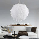 Axyaa Nordic Bird's Nest Feather Chandelier for Modern Living Room Bedroom Decor