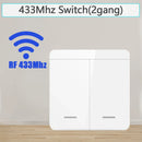Axyaa Wireless RF433 Module Remote Control Light Switch 1/2/3 Gang Wall Switch