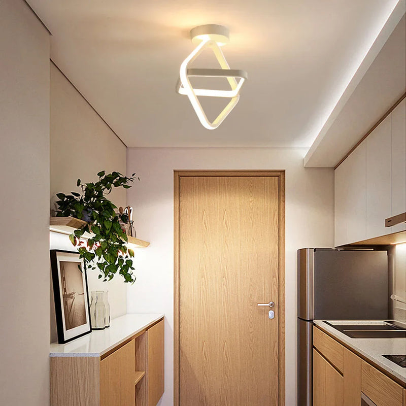 Nordic Black&White LED Ceiling Light by Axya for Living Room, Bedroom, Hallway & Balcony