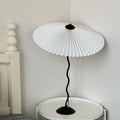 Axyaa Vintage Pleated Umbrella Light Bedside Lamp for Living Room, Bedroom, Study