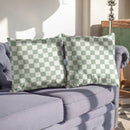 Axyaa Checkerboard Velvet Cushion Covers - 18x18 Nordic Decorative Pillows for Home Decor