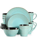 Axyaa Grey Embossed Stoneware Tableware Set for 4/8/12 Pieces