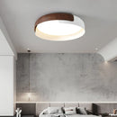 Axyaa Modern Wood Grain LED Ceiling Light for Bedroom and Kitchen