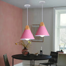 Axyaa Modern Wood Bar Cafe Pendant Light Chandelier for Home Decor