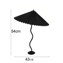 Axyaa Vintage Pleated Umbrella Light Bedside Lamp for Living Room, Bedroom, Study