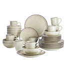 Axyaa Stoneware Ceramic Dinnerware Set: Plates, Bowls, Mugs - 16/32/48 Pieces