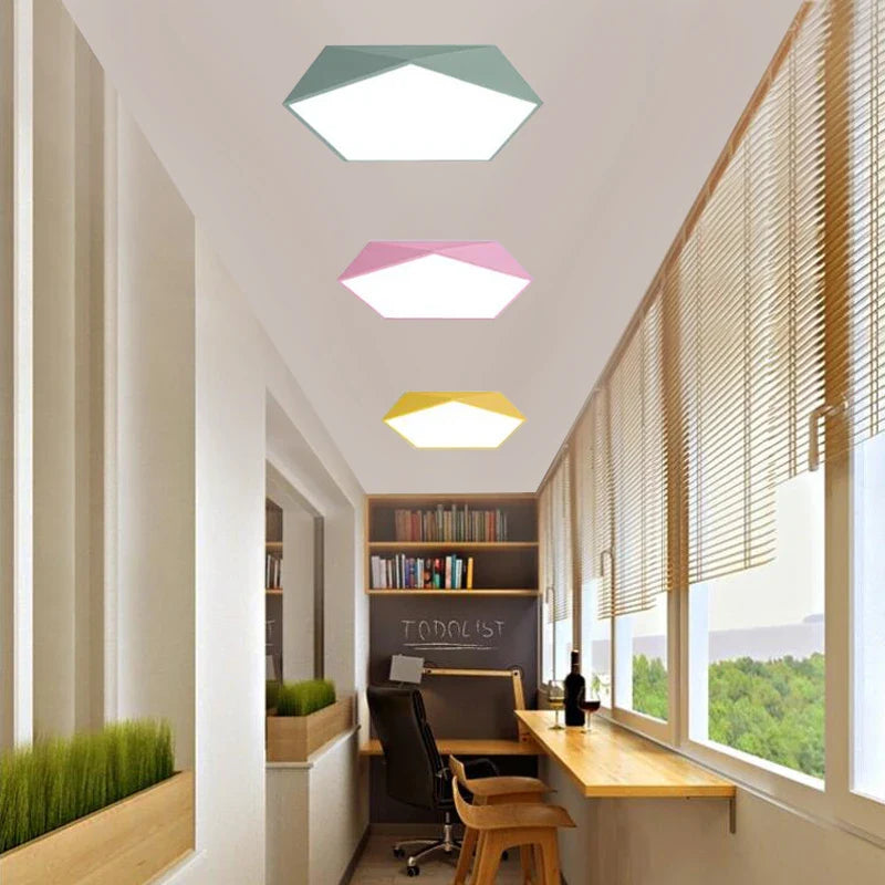 Axya Pentagonal Acrylic LED Ceiling Light for Modern Home Lighting