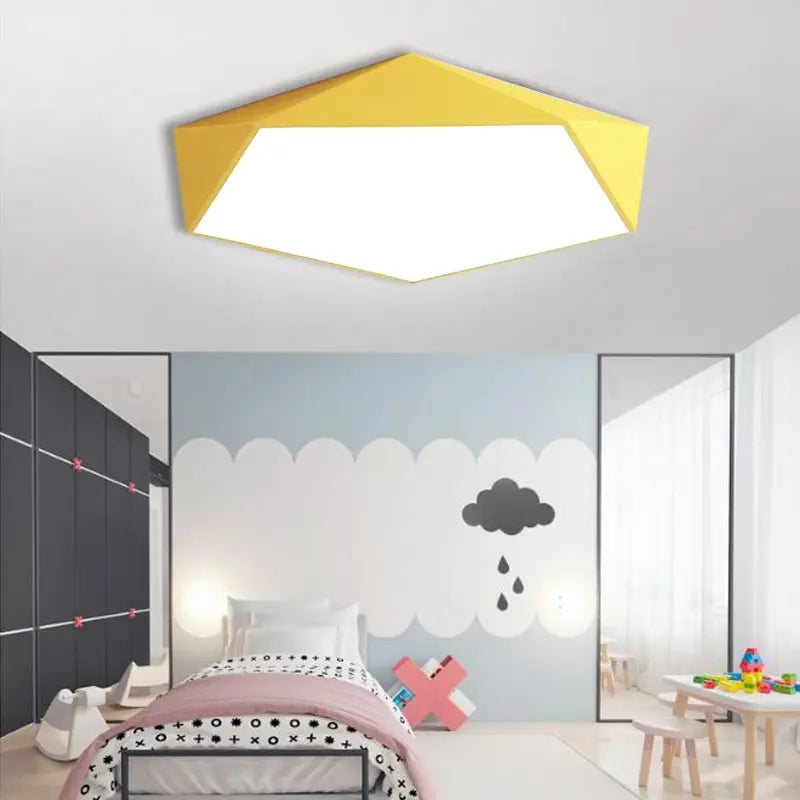 Axya Pentagonal Acrylic LED Ceiling Light for Modern Home Lighting