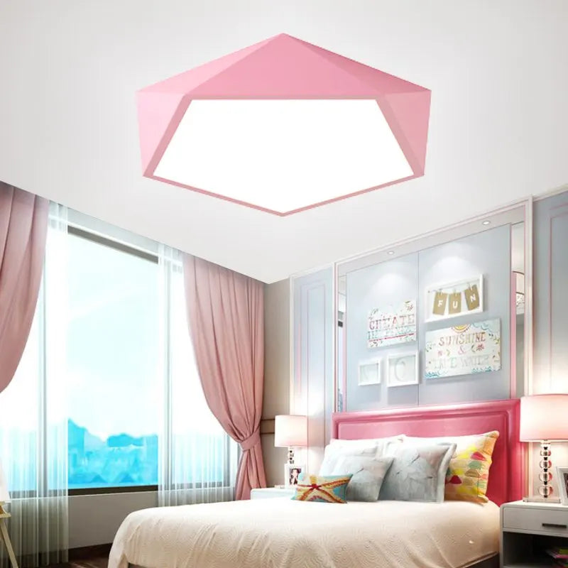 Axya Pentagonal Acrylic LED Ceiling Light for Modern Home Lighting