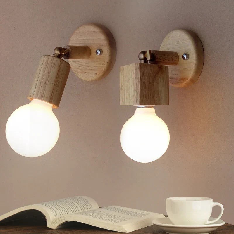 Axya Solid Wood Wall Lamps Modern Living Room Bedroom Aisle Lights