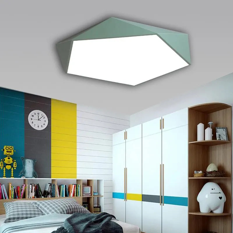 Axya Pentagonal Acrylic LED Ceiling Light for Modern Home Lighting