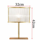 Axyaa Modern Crystal Table Lamp Gold LED Lighting for Bedroom Living Room