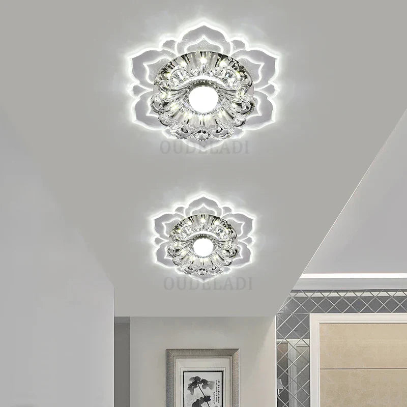 Axya LED Crystal Spotlights Embedded Ceiling Lamp for Home Living Room Decor