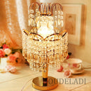 Axyaa Crystal Table Lamps - Elegant Bedroom & Living Room Lighting