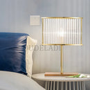 Axyaa Modern Crystal Table Lamp Gold LED Lighting for Bedroom Living Room