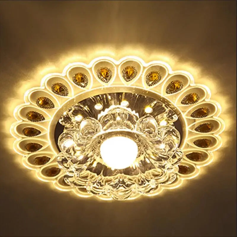 Axya Crystal Glass LED Ceiling Spot Light for Home Decor Lighting