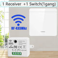 Axyaa Wireless RF433 Module Remote Control Light Switch 1/2/3 Gang Wall Switch