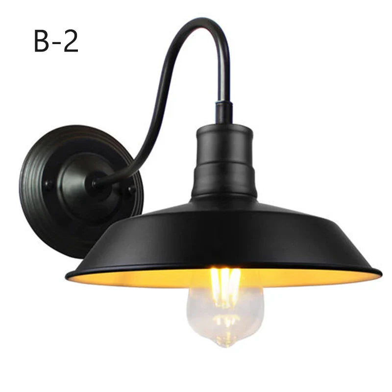 Axyaa Industrial Iron Cage Wall Sconce LED Lamp Loft Lighting