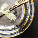 Axya Glass Plate Bowl Set: Nordic Design, Steak & Salad Plates, Transparent Color, Creative Tray