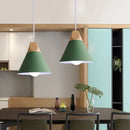Axyaa Modern Wood Bar Cafe Pendant Light Chandelier for Home Decor