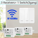 Axyaa Wireless RF433 Module Remote Control Light Switch 1/2/3 Gang Wall Switch