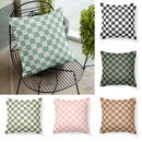 Axyaa Checkerboard Velvet Cushion Covers - 18x18 Nordic Decorative Pillows for Home Decor