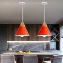 Axyaa Modern Wood Bar Cafe Pendant Light Chandelier for Home Decor