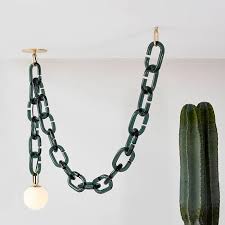 Axya Glass Chain Pendant Light for Restaurant, Clothing Store, and Children's Room