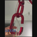 Axyaa Glass Chain Pendant Light for Restaurant, Clothing Store, and Children's Room