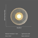 Axya Wabi-Sabi Wind Designer Round Wall Lamp: Transparent Bedroom Atmosphere Light