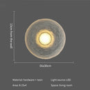 Axya Wabi-Sabi Wind Designer Round Wall Lamp: Transparent Bedroom Atmosphere Light